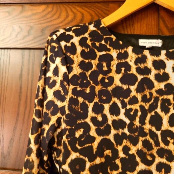 Good American Mesh Power Bodysuit in Bold Leopard Print MSRP $95 - Picture 4 of 10